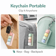thumbnail image 2 of 4 Pack Clicky Key Press Fidget Keychains, Mini 4-Key Keyboard Keycap Keychain Set, Assorted Colors, Clip-On Bag & Keys, 2 of 5
