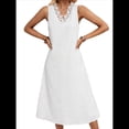 thumbnail image 1 of Vestidos de Verano para Mujer, Informales, Sin Mangas, con Encaje y Escote en V, Vestidos Midi Sin Mangas, Estilo Swing, para Vacaciones y Playa. S, 1 of 7