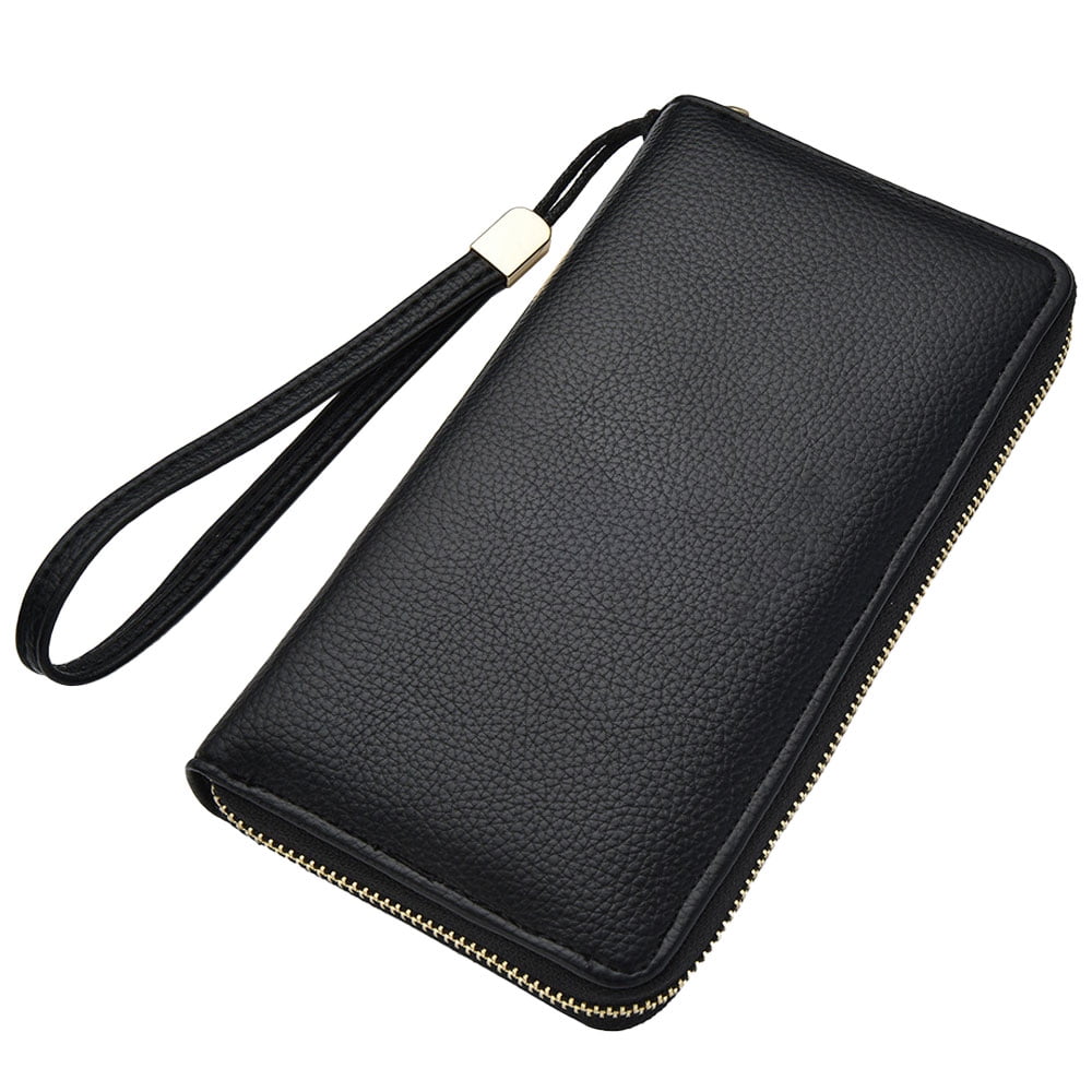 1PCs Soft Leather Handheld Bag Long Wallet Zipper Business Zipper Phone