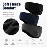 Winter Headband Fleece Ear Cover for Winter Ear Warmers Ear Muffs for Men Women Kids Ski Running Cycling 3 Packs