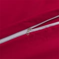 thumbnail image 4 of Linnome Quilt Cover Soft Washed Cotton Solid Color for Student Dormitory Bedding 68.1x90.2in Wine, 4 of 7
