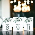 thumbnail image 3 of Leaves Design Table Number Cards Double Sided Party Table Numbers for Reception Baby Shower Anniversary Birthday Bridal Party 4x6 50 Pcs, 3 of 3