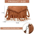 thumbnail image 4 of YOUI-GIFTS Women PU Leather Hobo Fringe Tassel Cross Body Bag Vintage Shoulder Handbag for Girls, 4 of 7