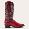 thumbnail image 2 of Women's Stetson Lauren Goat Boots Snip Toe Handcrafted Red, 2 of 6