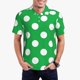 thumbnail image 1 of Balery Green And White Polka Dot Camisa Polo de Hombre con Estampado, de Manga Corta y Tejido Medio, Camisa Tipo Golf Polo-3X-Large, 1 of 6