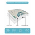 thumbnail image 5 of Quilts Twin Size Bedding Set, Turquoise Jellyfish Coastal Lightweight Quilted Comforter, Summer Ocean Seaweed Rustic Soft Reversible Bedspread Coverlet with Pillow Covers for All Season, 68" x 86", 5 of 7