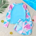 thumbnail image 4 of lnmuld Girls 2 Piece Long Sleeve Sun Protective Swim Dress Pants Set Summer Beach Pool Swimwear Size:11-12 Years, 4 of 8