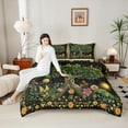 thumbnail image 4 of Manfei Boho Life Tree Bedding Comforter Set for Child, Hippie Mandala Flower Twin Comforter Sets, Cartoon Planet Reversible Bedding Set, Ultra Soft Home Decor, 2pcs, 4 of 8