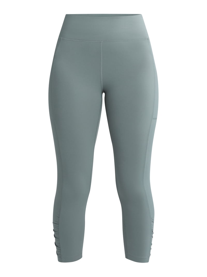 Avia Women's SoftSculpt Ruched High Rise Capri Leggings, 21