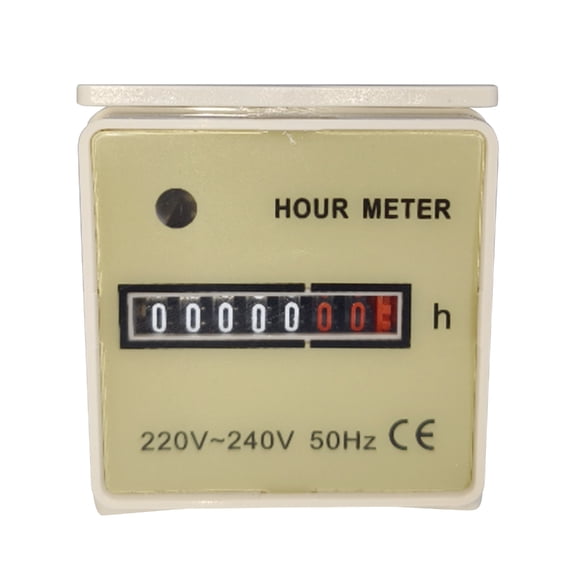 Industrial Hour Meter 220V-240V 50Hz Timers Counter Air Conditioner Hourmeter Timing Gauge for Air Conditioning Machinery