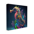 thumbnail image 3 of Stupell Industries Abstract Seahorse Vivid Hues Coastal Painting Gallery Wrapped Canvas Print Wall Art, 3 of 5