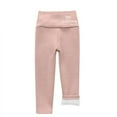 thumbnail image 5 of MKOSPLRT High Waist Leggings for Girl 2-9Y Fleece Lined Winter Leggings Warm Stretch Yoga Gym Tights Funny Letter Print Leggings, 5 of 6