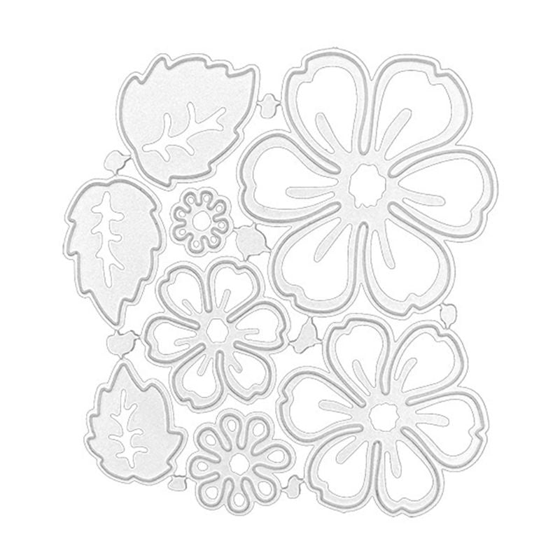ESTONE Handmade DIY Spring Flowers Leaves Cutting Die Carbon Steel Cuts for Decor Card