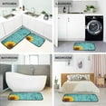thumbnail image 4 of Teal Kitchen Rugs and Mats 2 Piece Non Slip Washable Turquoise Runner Rug Set for Floor Sunflower Kitchen Decor and Accessories, 4 of 6