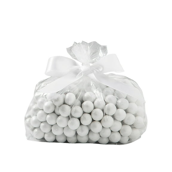 Cellophane Bags Clear with White Bow Small Kit Bulk 100 Pc