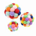 thumbnail image 1 of Cat Toys Balls, Cat Pom Pom Balls Cat Toys Interactive Playing Chewing Toys Colorful Soft Fuzzy Balls with Bell for Indoor Cats and Kittens Exercise Interactive Training Tool, 1 of 7