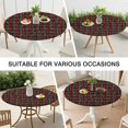 thumbnail image 7 of Red and Green Plaid Christmas Snow Pattern Round Fitted Tablecloth with Elastic Edge,Dining Table Cover Waterproof,Outdoor Round Tablecloth for Camping,Dining,Indoor and Outdoor, 7 of 7