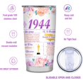 thumbnail image 2 of 80th Birthday Gifts for Women 80th Birthday Tumbler Gift Ideas Happy 80 Year Old Birthday Gift for Mom Grandma 80th Birthday Decorations Back in 1944 Travel Tumbler 20OZ, 2 of 6
