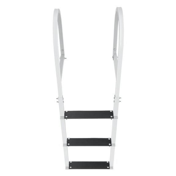 KFFKFF Boat Dock Ladder Removable 3 Steps with 500lbs Load Aluminum Dock Ladder