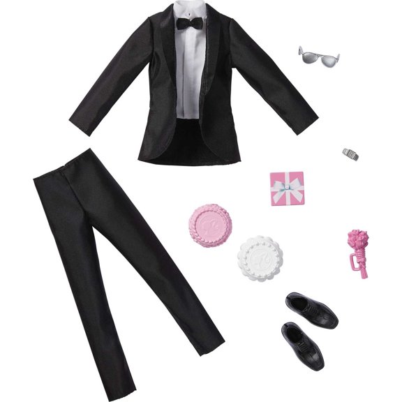Barbie Fashion Pack: Bridal Outfit for Ken Doll with Tuxedo & 7 Accessories
