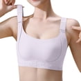thumbnail image 2 of ZNQHFRE Women’s Wireless Full Coverage Bra, Custom Shaping Comfort No Underwire Everyday Seamless Bra Light Violet 3XL, 2 of 5