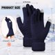 thumbnail image 5 of 4 pares de guantes de invierno para mujer con pantalla táctil, guantes cálidos de punto de vellón, guantes de invierno con puños elásticos (negro+gris+rojo oscuro+azul marino), 5 of 5