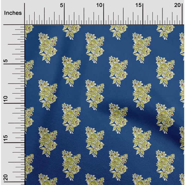oneOone Tissu en Coton Flex Imprimé Artistique Fleur BTY 40 Pouces de Large