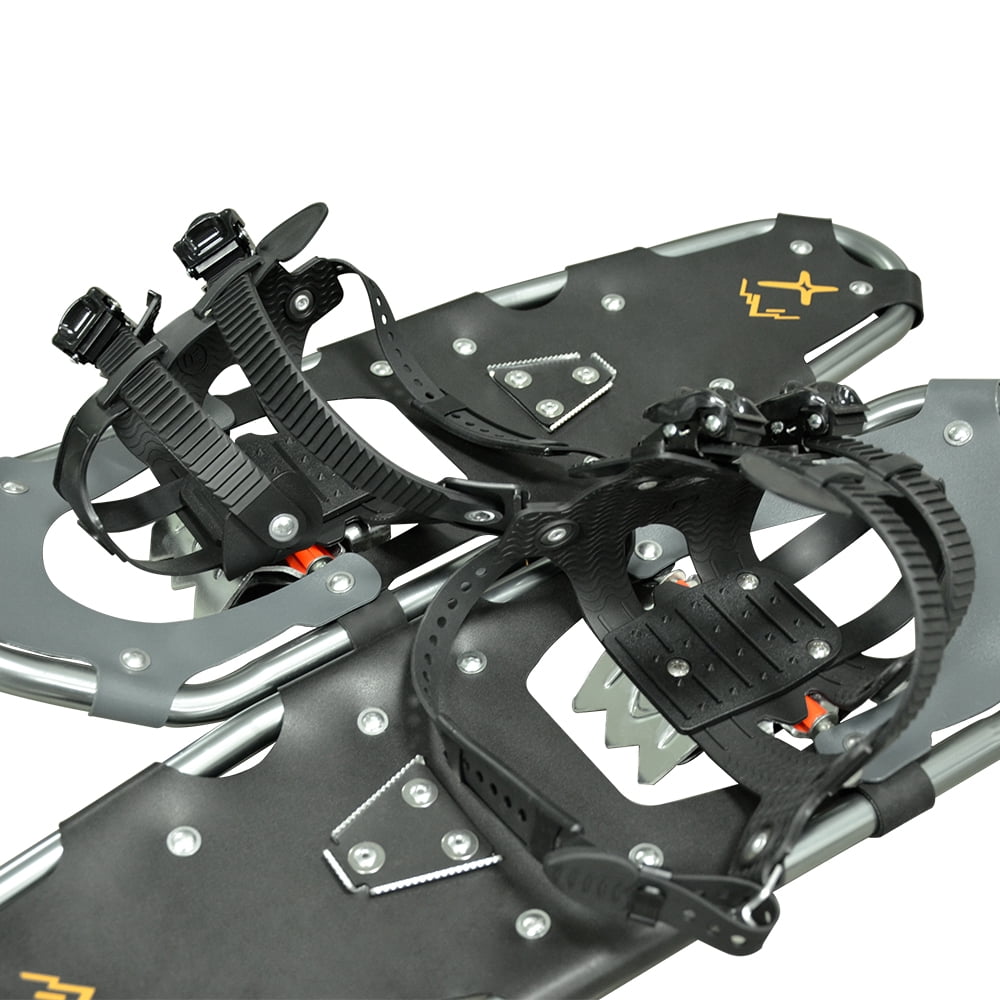 Xtrempro 30 in. Terrain Lightweight Ergonomic Aluminum Alloy Snowshoes &  Backpack with 13 Point Crampons, Silver