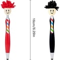 thumbnail image 3 of 1pcs Funny Mophea Topper Pens, Mop Head Ballpoint Pens, with Hair Writing Pen Portable Cute Cartoon Multi-function Signing Pen Decor Gift for Office Home, 3 of 9