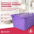 thumbnail image 3 of Contenedor Apilable de Uso Ligero Life Story 55 Cuartos Morado, 3 of 9
