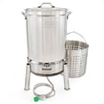 thumbnail image 1 of Bayou Classic KDS-160 60 Quart Stainless Boil Steamer Cooker and Basket Kit, 1 of 12