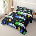thumbnail image 3 of Manfei Recycling Truck Pattern Twin Quilt Set,Green Theme Twin Coverlet Set,2 Pieces, 3 of 7