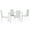 Blanc, variante sur HOMCOM Ensemble de Table à Manger Ensemble Moderne de Table et Chaises de Cuisine 5 Pcs