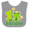 thumbnail image 3 of Inktastic 1st Birthday Princess Frog Girls Baby Bib, 3 of 4