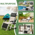 thumbnail image 7 of MOPHOTO Zero Gravity Chair, Lawn Recliner, Reclining Patio Lounger Chair, Folding Portable Chaise with Detachable Soft Cushion, Cup Holder, Headrest, 7 of 7
