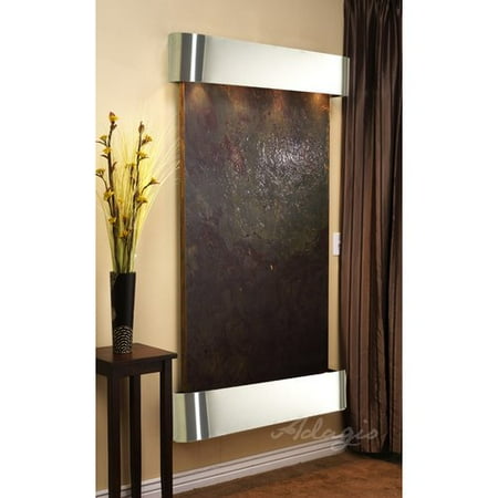 Adagio Fountains Summit Falls Natural Stone/Metal Wall Fountain