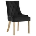 thumbnail image 2 of Modway Pose 19" Modern Performance Velvet Dining Chair in Black (Set of 4), 2 of 6