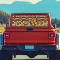 thumbnail image 4 of SEANATIVE Pickup Truck Rear Window Decal Perforated Vinyl See Through Graphic Sticker UV Protection Waterproof Easy Installation Universal Fit Automotive Decals, Tribal Butterfly Sunflower, 4 of 7