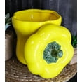 thumbnail image 6 of Ebros 10" H Ceramic Yellow Bell Pepper Vegetable Canister Container Jar With Lid, 6 of 6