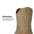 thumbnail image 4 of DREAM PAIRS Women's Western Boots Square Toe Chunky Heel Zipper Embroidered Ankle Boots, 4 of 8
