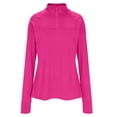 thumbnail image 5 of Juesizh Womens UPF+ 50 Sun Shirts Quarter Zip Solid Color Blouse Fashion Casual Long Sleeve Sun Protection Tee Tops, S-2XL, 5 of 7