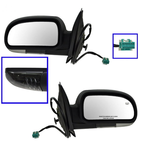 TRQ Power Heated Side View Mirrors Pair Set of 2 for Chevy Bravada Trailblazer MRA04909 Fits select: 2002-2007 CHEVROLET TRAILBLAZER, 2002-2007 GMC ENVOY