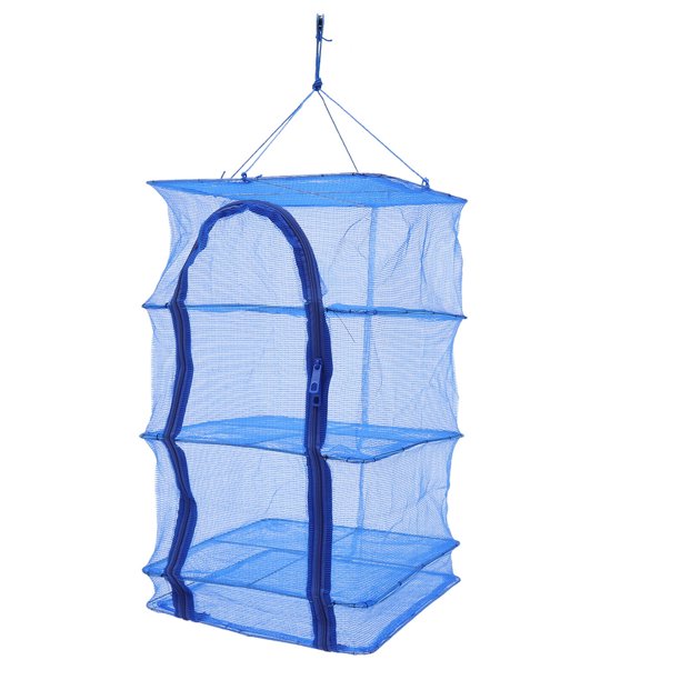 4 Layers Folding Fish Drying Net Mesh Hanging Veg Fruit Plant Herb Drying Rack 4 Layers Herb