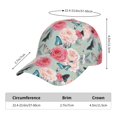 thumbnail image 2 of Fotbe Roses and Butterflies Gorro Clásico de Béisbol, Gorra Ajustable con Broche Snapback, Gorro de Exterior de Algodón Suave, 2 of 6