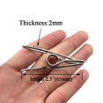 thumbnail image 2 of Hahiyo Pinzas Para Ropa Clips Para Virutas Todo Metal Acero Inoxidable Sin Manchas De Óxido Agarre Fuerte Con Viento Fuerte 2.5 Pulgadas Paquete De 14 Grandes No Se Desmoronan Abierto De Par En Par Pa, 2 of 5