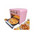 thumbnail image 3 of Large Capacity Countertop Oven with Air Frying Function, Toaster, Broiler, and Baking Capabilities for Healthy Cooking, Featuring Stainless Steel Finish and Visible Window in Pink Color, 3 of 9