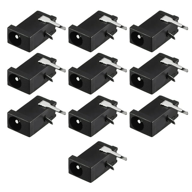 Conector de enchufe DC-002 3.5mmx1.3mm hembra de 3 pines 10 piezas