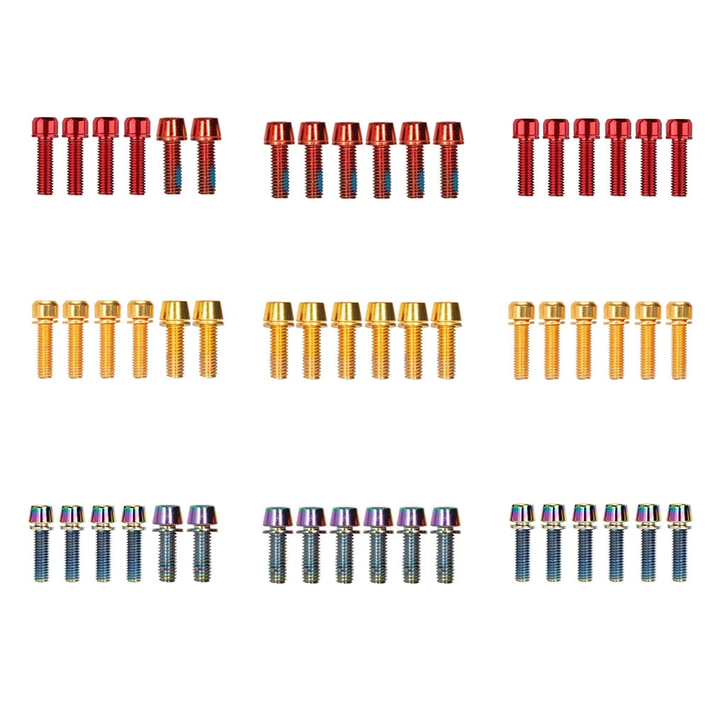 Lot De 2 Vis De Potence De Vélo – Capuchon Supérieur 28,6 Mm En Fibre De Carbone – Pour VTT, Route, Gravel, Cyclocross – Multicolore