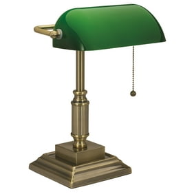Lite Source Banker Desk Lamp Polished Brass Walmart Com