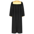 thumbnail image 4 of Linjinx Unisex Adult Choir Robe for Baptism V-neck Long Sleeve Color Block Zipper Gown Black S, 4 of 6